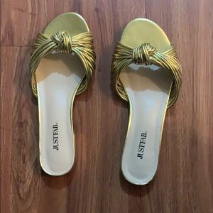 Justfab gold sandals